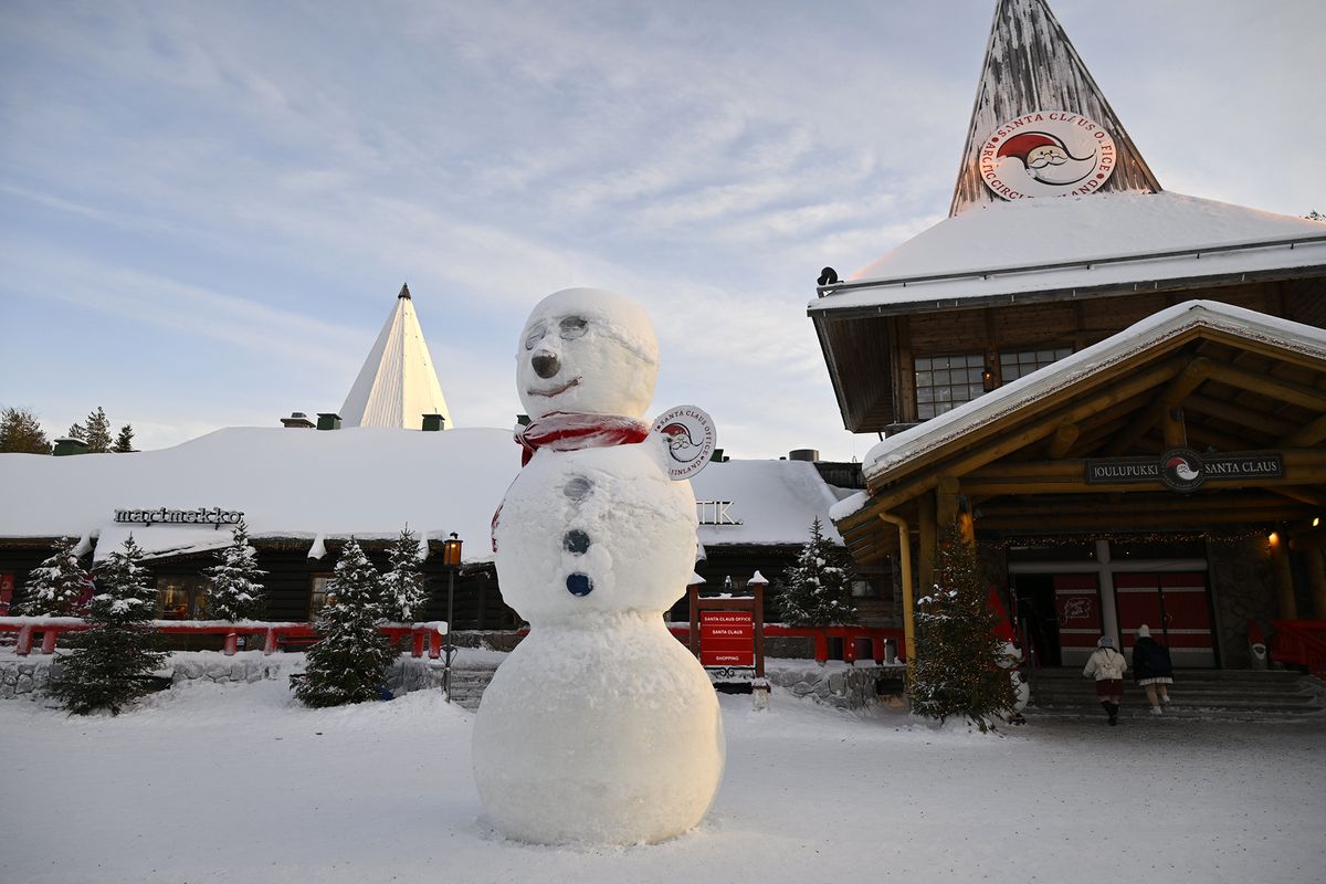 Santa Claus Village under snow